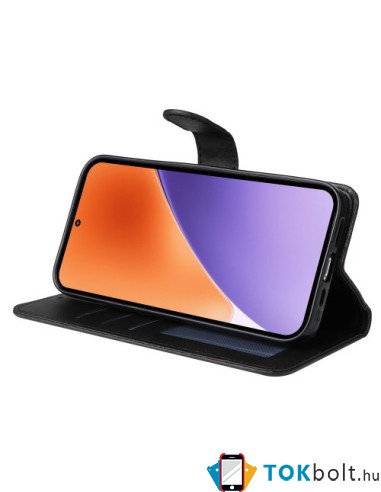 Oldalra nyíló tok Xiaomi 15 telefonhoz - FEKETE