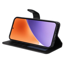 Oldalra nyíló tok Xiaomi 15 telefonhoz - FEKETE
