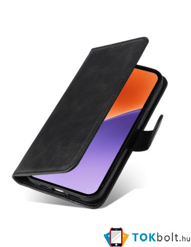 Oldalra nyíló tok Xiaomi 15 telefonhoz - FEKETE