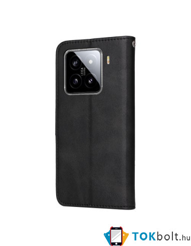 Oldalra nyíló tok Xiaomi 15 telefonhoz - FEKETE