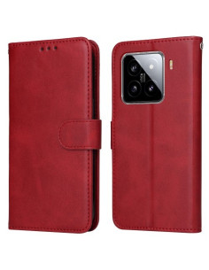 Oldalra nyíló tok Xiaomi 15 telefonhoz - PIROS