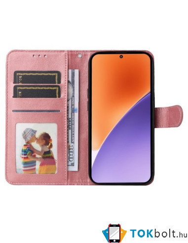 Oldalra nyíló tok Xiaomi 15 telefonhoz - RÓZSAARANY