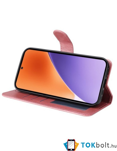 Oldalra nyíló tok Xiaomi 15 telefonhoz - RÓZSAARANY