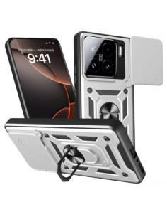 Kemény műanyag és rugalmas TPU hibrid tok Xiaomi 15 telefonhoz - EZÜST