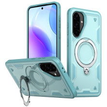 Kemény műanyag és rugalmas TPU hibrid tok Samsung Galaxy A36 / Galaxy A56 telefonhoz - KÉK