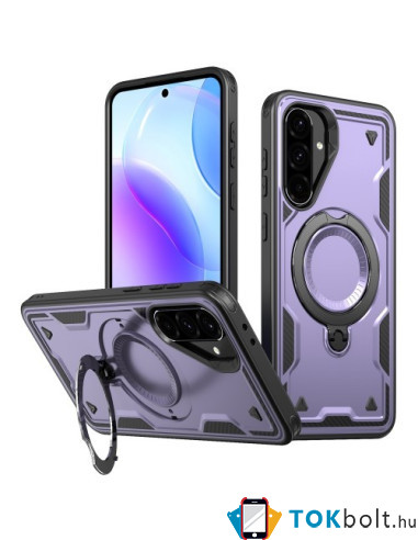 Kemény műanyag és rugalmas TPU hibrid tok Samsung Galaxy A36 / Galaxy A56 telefonhoz - LILA