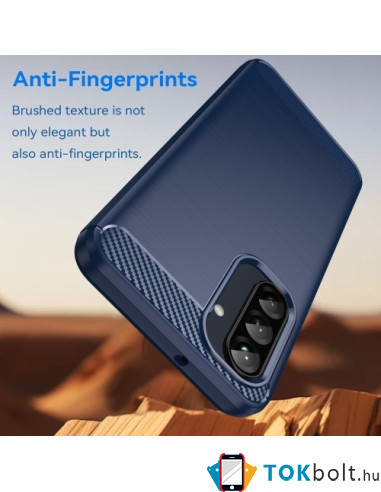 Samsung Galaxy A26 karbon mintás tok - KÉK