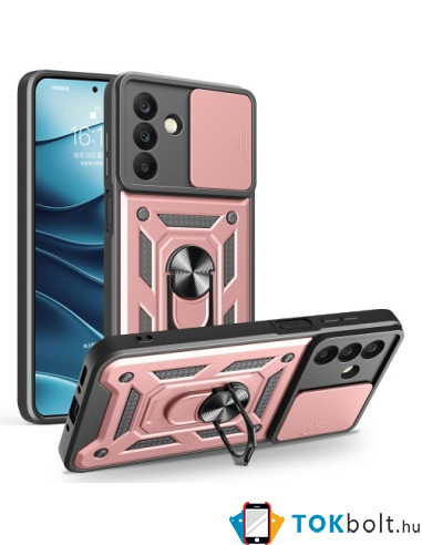 Kemény műanyag és rugalmas TPU hibrid tok Samsung Galaxy A26 telefonhoz - RÓZSAARANY