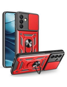 Kemény műanyag és rugalmas TPU hibrid tok Samsung Galaxy A26 telefonhoz - PIROS