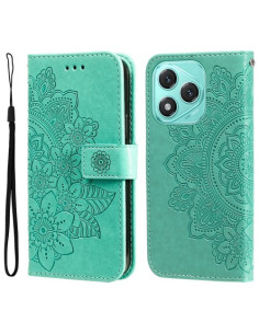 Dombornyomott mandala mintás notesztok Honor 400 Lite telefonhoz - ZÖLD