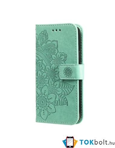 Dombornyomott mandala mintás notesztok Honor 400 Lite telefonhoz - ZÖLD