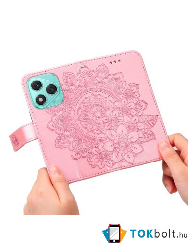 Dombornyomott mandala mintás notesztok Honor 400 Lite telefonhoz - RÓZSAARANY