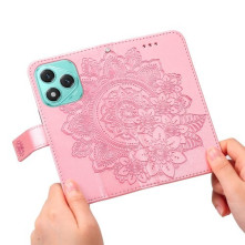 Dombornyomott mandala mintás notesztok Honor 400 Lite telefonhoz - RÓZSAARANY