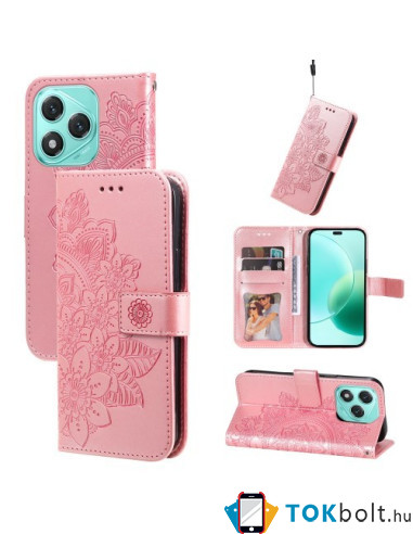 Dombornyomott mandala mintás notesztok Honor 400 Lite telefonhoz - RÓZSAARANY