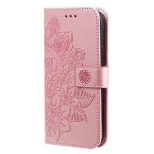 Dombornyomott mandala mintás notesztok Honor 400 Lite telefonhoz - RÓZSAARANY