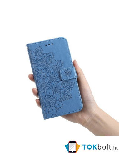 Dombornyomott mandala mintás notesztok Honor 400 Lite telefonhoz - KÉK
