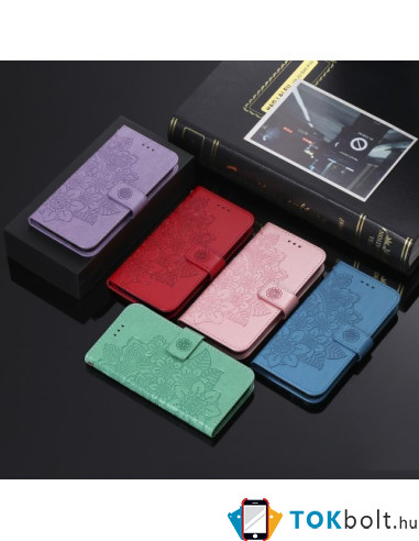 Dombornyomott mandala mintás notesztok Honor 400 Lite telefonhoz - KÉK