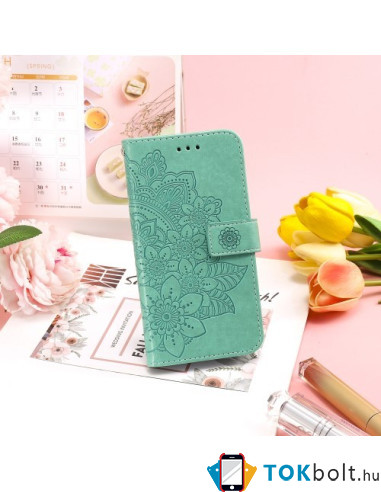 Dombornyomott mandala mintás notesztok Honor 400 Lite telefonhoz - KÉK