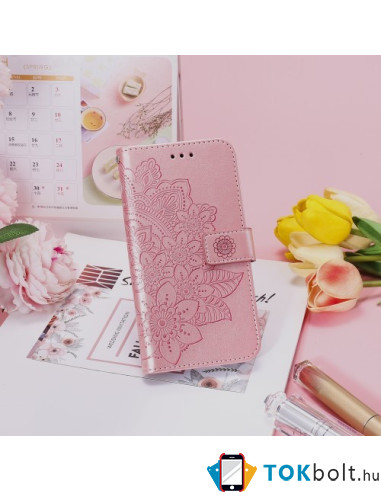 Dombornyomott mandala mintás notesztok Honor 400 Lite telefonhoz - KÉK