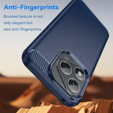 Honor 400 Lite karbon mintás tok - KÉK