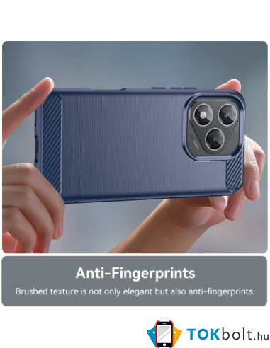 Honor 400 Lite karbon mintás tok - KÉK