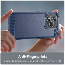 Honor 400 Lite karbon mintás tok - KÉK
