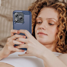 Honor 400 Lite karbon mintás tok - KÉK
