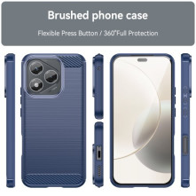 Honor 400 Lite karbon mintás tok - KÉK