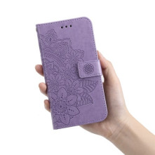 Dombornyomott mandala mintás notesztok Apple iPhone 16e telefonhoz - LILA
