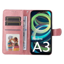 Oldalra nyíló tok Xiaomi Redmi A3 telefonhoz - RÓZSAARANY