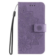 Dombornyomott mandala mintás notesztok Xiaomi Redmi A3 telefonhoz - LILA