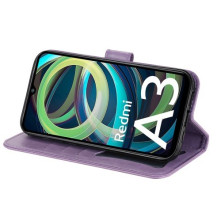 Dombornyomott mandala mintás notesztok Xiaomi Redmi A3 telefonhoz - LILA