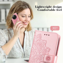 Dombornyomott mandala mintás notesztok Xiaomi Redmi A3 telefonhoz - RÓZSAARANY