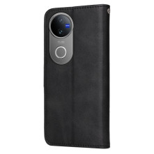 Oldalra nyíló tok Vivo V50 telefonhoz - FEKETE