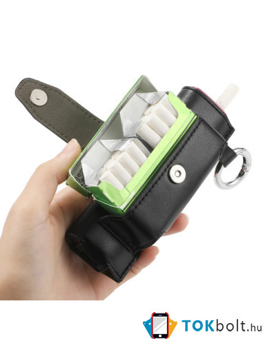 IQOS Iluma i One / Iluma One elektromos cigaretta tartó tok - 12.5 x 6 x 5 cm - FEKETE