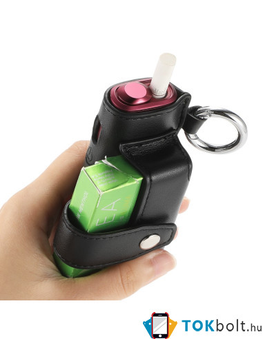 IQOS Iluma i One / Iluma One elektromos cigaretta tartó tok - 12.5 x 6 x 5 cm - FEKETE