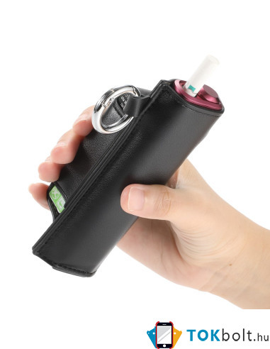 IQOS Iluma i One / Iluma One elektromos cigaretta tartó tok - 12.5 x 6 x 5 cm - FEKETE
