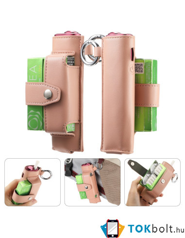 IQOS Iluma i One / Iluma One elektromos cigaretta tartó tok - 12.5 x 6 x 5 cm - RÓZSAARANY