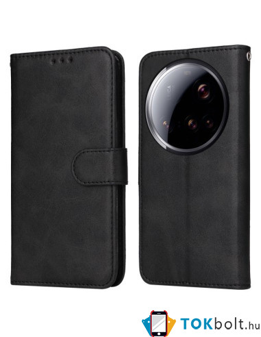 Oldalra nyíló tok Xiaomi 15 Ultra telefonhoz - FEKETE