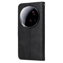 Oldalra nyíló tok Xiaomi 15 Ultra telefonhoz - FEKETE