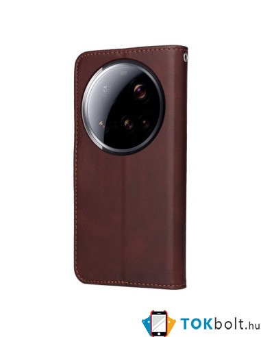 Oldalra nyíló tok Xiaomi 15 Ultra telefonhoz - BARNA