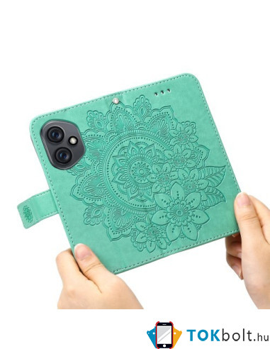 Dombornyomott mandala mintás notesztok Honor 400 telefonhoz - ZÖLD