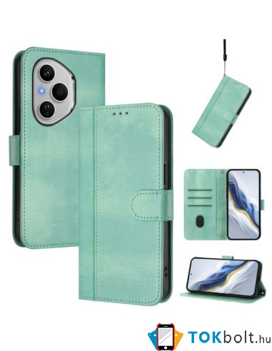 Oldalra nyíló tok Honor 400 Pro telefonhoz - ZÖLD