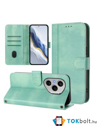 Oldalra nyíló tok Honor 400 Pro telefonhoz - ZÖLD
