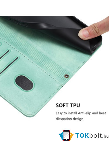 Oldalra nyíló tok Honor 400 Pro telefonhoz - ZÖLD