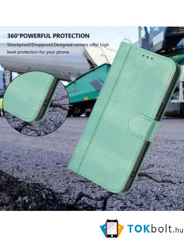 Oldalra nyíló tok Honor 400 Pro telefonhoz - ZÖLD