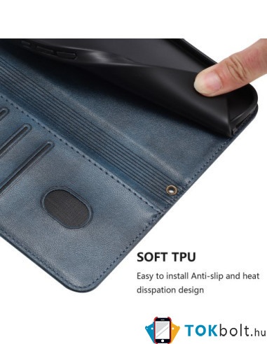 Oldalra nyíló tok Honor 400 Pro telefonhoz - KÉK