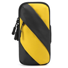 Karra csatolható tok futáshoz, sportoláshoz, 18 x 9,5 x 4 cm - FEKETE - SÁRGA