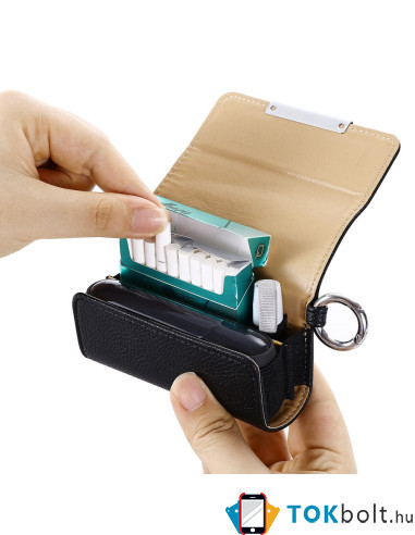 Elektromos cigaretta tartó tok IQOS 3.0 / 3.0 DUO készülékhez - FEKETE