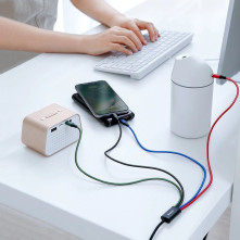 Baseus 4 az 1-ben USB kábel – 1,2 m – Lightning / 2× USB Type-C / micro USB – 3,5A